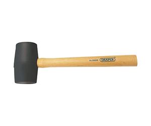 Draper Rubber Mallet | 14.5oz Hand Tool |Hardwood Shaft | Heavy Duty Rubber Hammer |400g | 51095
