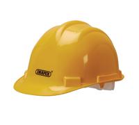 Draper Safety Helmet Fully Adjustable Head Harness EN397 CE UKCA Approved Yellow