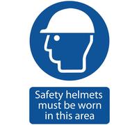 Draper Safety Helmets Must Be Worn In This Area Sign 400mm 600mm Standard
