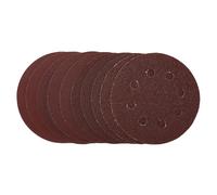 Draper Sanding Discs, 115mm, Hook & Loop, Assorted Grit, (Pack of 10)