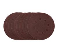 Draper Sanding Discs, 125mm, Hook & Loop, 80 Grit, (Pack of 10)