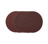 Draper Sanding Discs, 125mm, Hook & Loop, Assorted Grit, (Pack of 10)