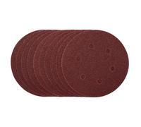 Draper Sanding Discs, 150mm, Hook & Loop, 40 Grit, (Pack of 10)