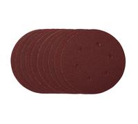 Draper Sanding Discs, 150mm, Hook & Loop, 80 Grit, (Pack of 10)