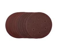 Draper Sanding Discs, 150mm, Hook & Loop, Assorted Grit, (Pack of 10)