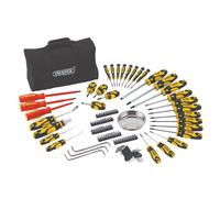 Draper Screwdriver and Bit Set with Soft Storage Bag, Yellow (100 Piece)