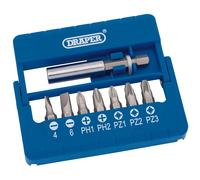 Draper Screwdriver and Magnetic Bit Set 8 Piece 25mm 1/4" bits 82391