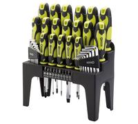 Draper Screwdriver Hex Key and Bit Set Green 44 Piece In Display Holder 78619
