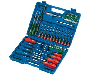 Draper Screwdriver, Socket and Bit Set, Blue (70 Piece)