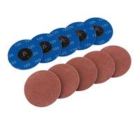 Draper SD3AB 120 Grit Aluminium Oxide Sanding Discs, Blue, 75 mm, Set of 10 Piece