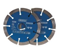 Draper 99794 Segmented Diamond Blade Twin Pack (115mm)