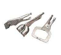 Draper Self Grip Clamp Kit Nickel Plated With Quick Release Lever 3 Pieces