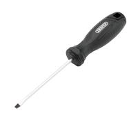 Draper Slotted Hard Grip Screwdriver, 4.0 x 100mm - 13531 - Magnetic Tip, CRV Blade