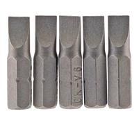 Draper Slotted Screwdriver Bit 6mm 25mm Pack of 5