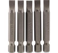 Draper Slotted Screwdriver Bit 6mm 50mm Pack of 5