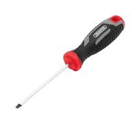 Draper Slotted Soft Grip Screwdriver, SL3 x 75mm - 13385 - Magnetic Tip, CRV Blade