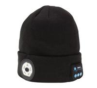 Draper Smart Wireless Rechargeable Beanie With Led Head Torch And Usb Charging Cable, Black, One Size 28346