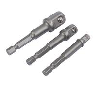 Draper 3 Piece Impact Socket Set | 1/4" Hex x 1/4", 3/8" & 1/2" Square Drive Adapter | Impact Drivers, Wrenches, Ratchets and Screwdrivers | 00005