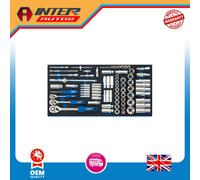 Draper Socket Set in Full Drawer EVA Insert Tray, 1-4", 3-8", and 1-2" (84 Piece