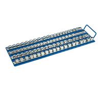 Draper Socket Tray 1/4" 3/8" & 1/2"D Blue Holds 80 Pieces Size 430 x 150mm 29760