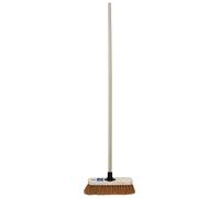 Draper Soft Coco Broom With Support Bracket & Wooden Handle 300mm White x2