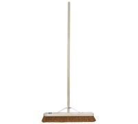 Draper Soft Coco Platform Broom 600mm Support Bracket And Wooden Handle 01088