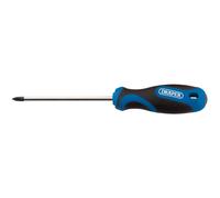 Draper Soft Grip Cross Slot Screwdriver With Sand Blasted Tips No.1 x 75mm