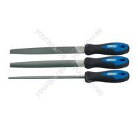 Draper Soft Grip Engineers File Set, 200mm (3 Piece)