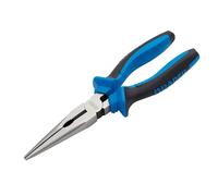 Draper Soft Grip Long Nose Pliers With Wire Cutter 200mm Satin Finish 44143