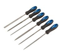Draper Soft Grip Needle File Set With Sand Blasted Finish 140mm 6 Pieces