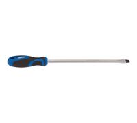 Draper Soft Grip Plain Slot Screwdriver Satin Chrome Plated Finish 9.5 x 250mm