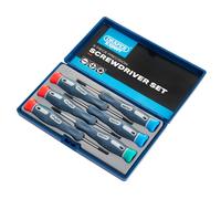 Draper Soft Grip Precision Screwdriver Set 6 Pc 3 Slotted 2 cross & Pozi 78924