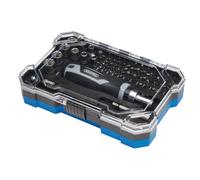 Draper Soft Grip Ratchet Screwdriver And Bit Set (55 Piece) 13442
