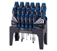 Draper Soft Grip Screwdriver Hex. Key & Bit Set With Sand Blasted Tips 44 Pieces