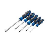 Draper Soft Grip Screwdriver Set 3 x Plain Slot 2 x POZI TYPE 5 Piece 09783