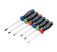Draper Soft Grip Screwdriver Set 6 Piece Mixed Magnetic Tips 13433