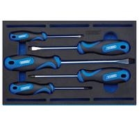DRAPER Soft Grip Screwdriver Set in 1/4 Drawer EVA Insert Tray (5 Piece) [63400]