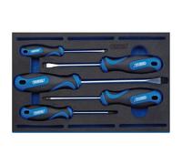 Draper 63400 Soft Grip Screwdriver Set In 1/4 Drawer Eva Insert Tray (5 Piece) per set