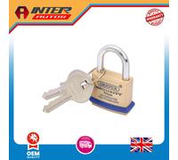 Draper Solid Brass Padlock Mushroom Pin Tumblers Steel Shackle Bumper 30mm
