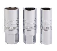 Draper Spark Plug Socket Set 1/2"D 3 Piece 16, 18 & 21mm Thread 1012 & 14 -16784