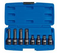 Draper SPLINE BIT SET 8PC 49460 1/2" Sq. Dr. Tamper Proof Impact Spline Set (8