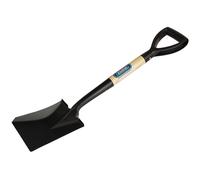 Draper Mini Shovel with Wood Shaft | Square Mouth Steel Blade Garden Shovel | Heavy Duty Long Handled Garden Tools | 15073