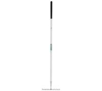 Draper Stainless Steel Soft Grip Garden Rake With Polished 12 Tooth Head x2