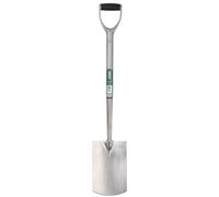 Draper Stainless Steel Soft Grip Garden Spade With Y-Dee Handle Silver/Grey