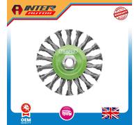 Draper Stainless-Steel Twist-Knot Flat Wire Wheel Brush, 115mm, M14 08061