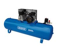 Draper DA200/369S Stationary Belt Driven Air Compressor 200 Litre 240v