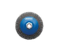 Draper Crimped Wire Wheel Brush 115 mm - Angle Grinder Compatible - Rust Removal Cleaner - 08065