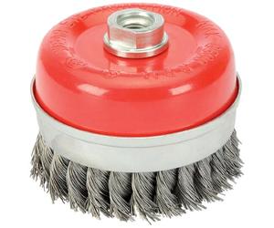 Draper Steel Twist-Knot Wire Cup Brush, 100mm, M14 41450
