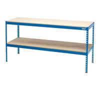 Draper Steel Workbench Powder Coated Finish & MDF Worktop 1800mm x 600mm x 900mm