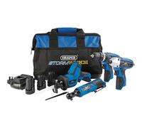Draper Storm Force 10.8v Cordless 4 Piece Power Tool Kit 3 x 1.5ah Li-ion Battery Charger Bag